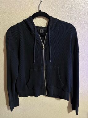 waffle zip up hoodie